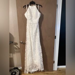 White lace fully lined, back outSize 10 Never worn